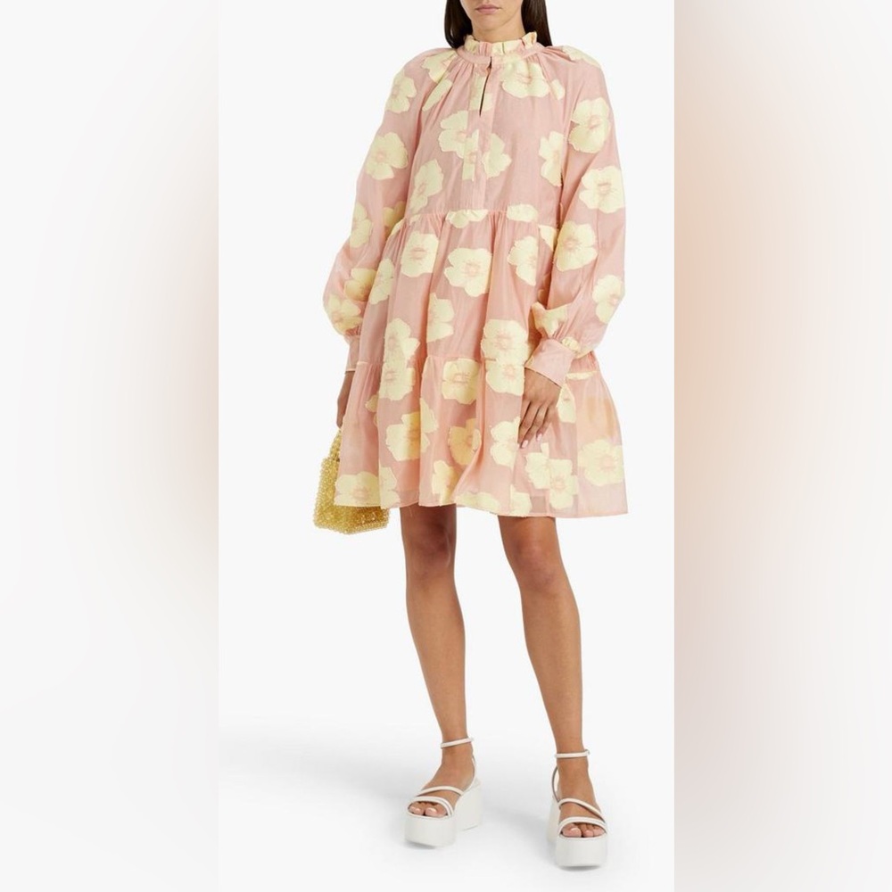 Stine Goya Organza Floral Mini Dress Sz S/M